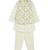 Cream embroidered cotton nehru jacket set