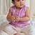 Purple embroidered cotton jhabla set
