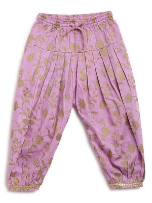 Purple embroidered cotton kurta set 5