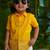 Yellow embroidered cotton shirt
