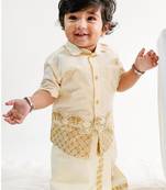 Cream embroidered cotton shirt