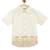 Cream embroidered cotton shirt