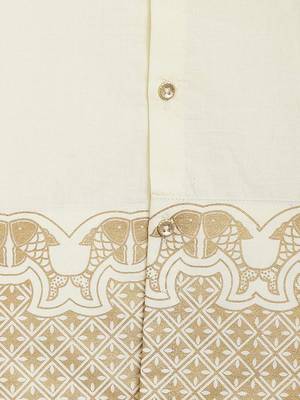 Cream embroidered cotton shirt 4