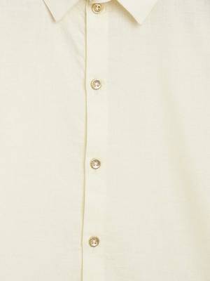 Cream embroidered cotton shirt 5