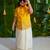 Yellow embroidered cotton co ord set
