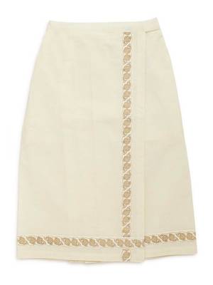 Yellow embroidered cotton co ord set 3