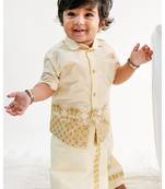 Cream embroidered cotton co ord set