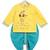 Yellow embroidered cotton kurta set