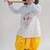 White embroidered cotton kurta set