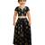 Jbn creations girls black dupion silk lehenga set - rose gold foil print traditional outfit