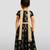 Jbn creations girls black dupion silk lehenga set - rose gold foil print traditional outfit