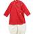 Red embroidered cotton kurta set