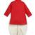 Red embroidered cotton kurta set