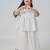 White embroidered cotton co ord set