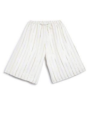 White embroidered cotton co ord set 3