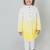 Yellow plain cotton kurta