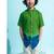 Green plain cotton shirt
