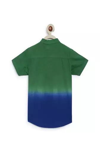 Green plain cotton shirt