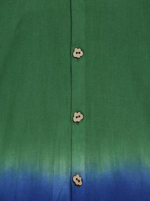 Green plain cotton shirt 4