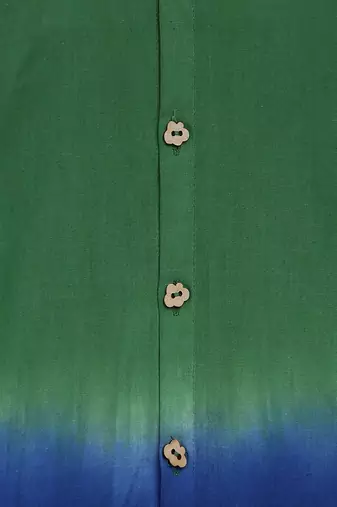 Green plain cotton shirt