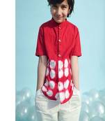 Red plain cotton shirt