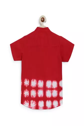 Red plain cotton shirt