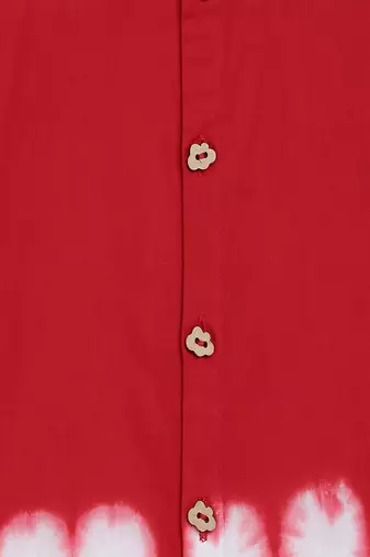 Red plain cotton shirt