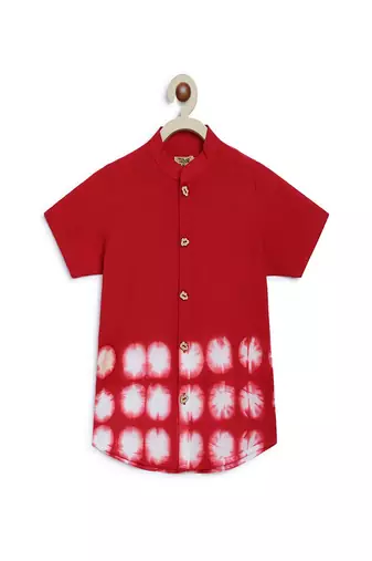 Red plain cotton shirt