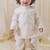 Cream plain cotton kurta set