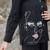 Black embroidered cotton flex co-ord set