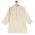 Cream plain cotton kurta set
