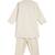 Cream plain cotton kurta set