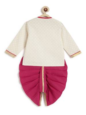 Pink embroidered cotton kurta set 2