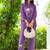 Purple embroidered cotton slub co-ord set