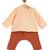 Orange plain cotton jhabla set