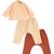 Orange plain cotton jhabla set