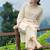 Off white embroidered cotton kurta and pant set