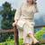 Off white embroidered cotton kurta and pant set