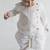 White embroidered cotton kurta set