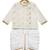 White embroidered cotton kurta set