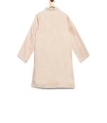 White embroidered cotton kurta set