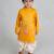 Yellow embroidered cotton kurta set