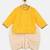 Yellow plain cotton kurta set