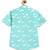 Blue printed cotton shirt