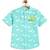 Blue printed cotton shirt