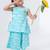 Blue printed cotton co ord set