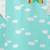 Blue printed cotton dress