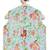 Green printed cotton jhabla set