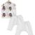 White printed cotton jhabla set