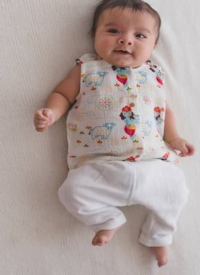 White embroidered cotton jhabla set 1